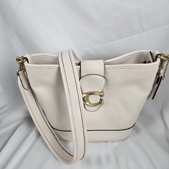 Coach Tali Bucket Bag Soft Leather Chalk Color Medium Size Excellent Condition - Picture 10 of 16